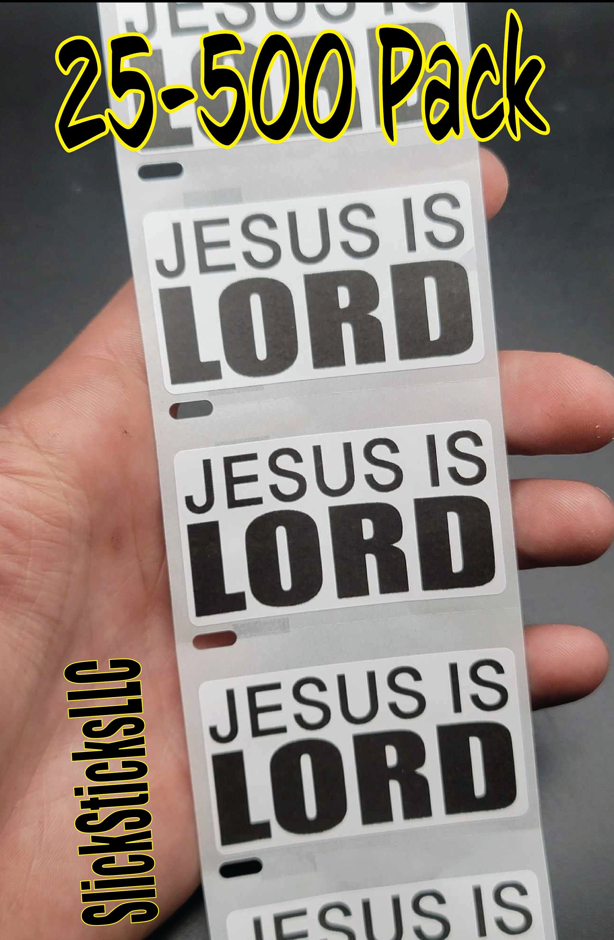 Jesus Loves You Stickers – Bulk Pack Of 25 To 500 – Religious Vinyl Labels, Handmade