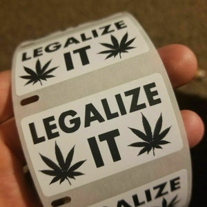 LEGALIZE IT 25-100pack Pro Marijuana Stickers Gag Decal Weed Cannabis Legalizzazione