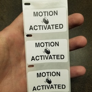 600 Pieces Fake Voice Motion & Clap Activated Sign Tags Prank Stickers