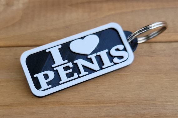 Ich LIEBE PENIS Schlsselanhnger Erwachsene Humor groe schwarze hart  Kunststoff BBC wasserdicht Schwanz - Etsy.de