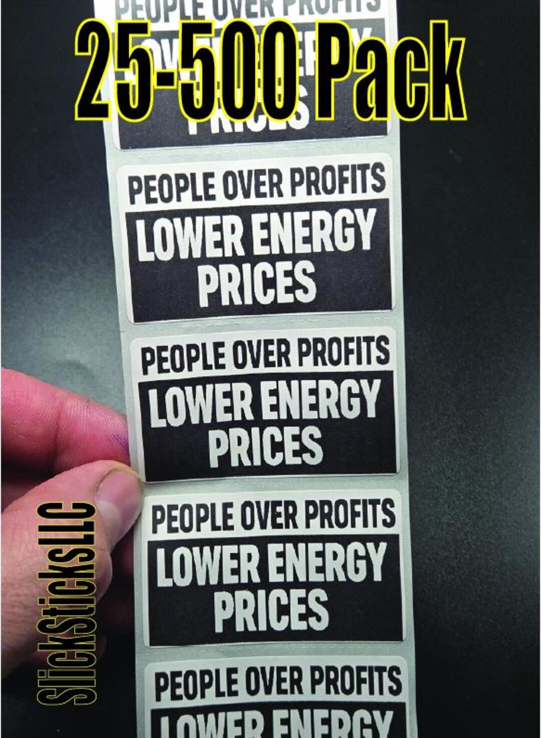 Lower Energy Prices Sticker Bulk Lot | People Over Profits Political ...