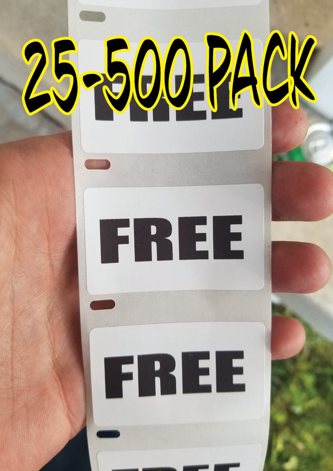 FREE STICKERS 25-1000 Pack Label Prank Gag Joke Decal YARDSALE Garage ...