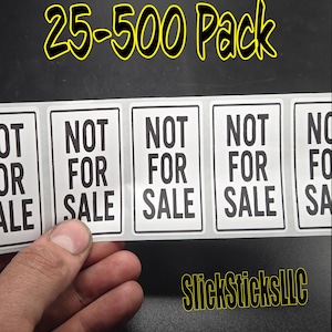 NIET TE KOOP Stickers van 25-500 stuks, stickers, etiketten, gag-feeststickers, bulkuitverkoop, garage sale