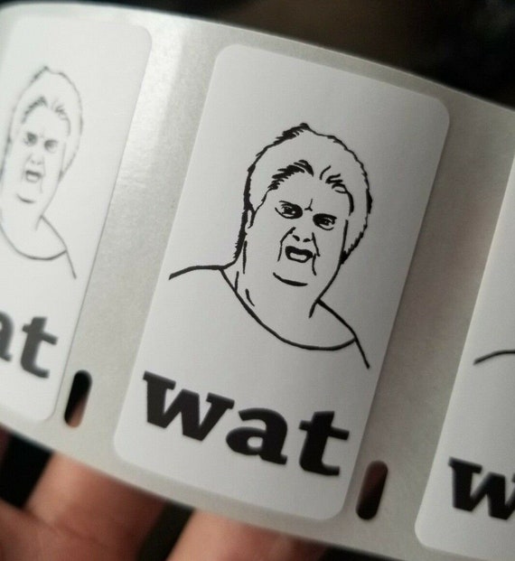 WAT LADY 25-1000 Pack Meme Sticker Decal Funny Gag Prank Stickers