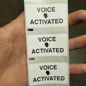 VOICE ACTIVATED STICKERS 25-1000 Pack Gag Streich Sticker