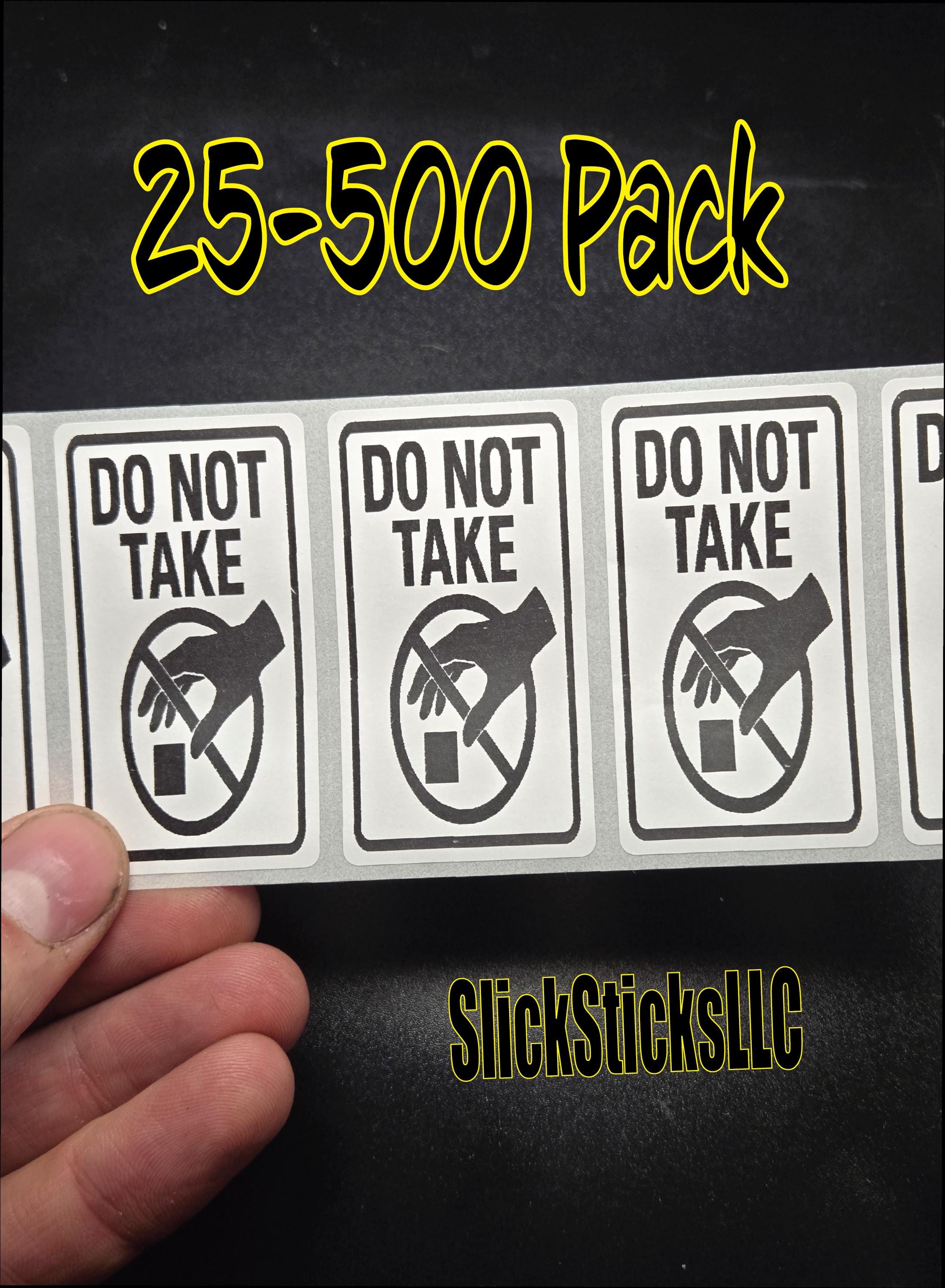 No Hand Over Sticker DO NOT TAKE 25-500pcs Bulk Warning Stickers Labels Hands off Property ...