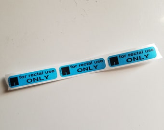 50 "For Rectal Use Only" stickers gag prank decals