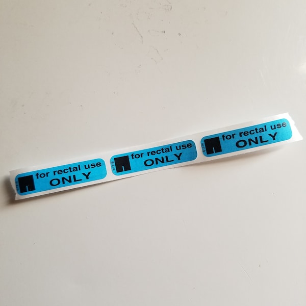 50 "For Rectal Use Only" stickers gag prank decals