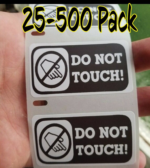 DO NOT TOUCH stickers 25-1000 Pack warning caution Label decal | Etsy