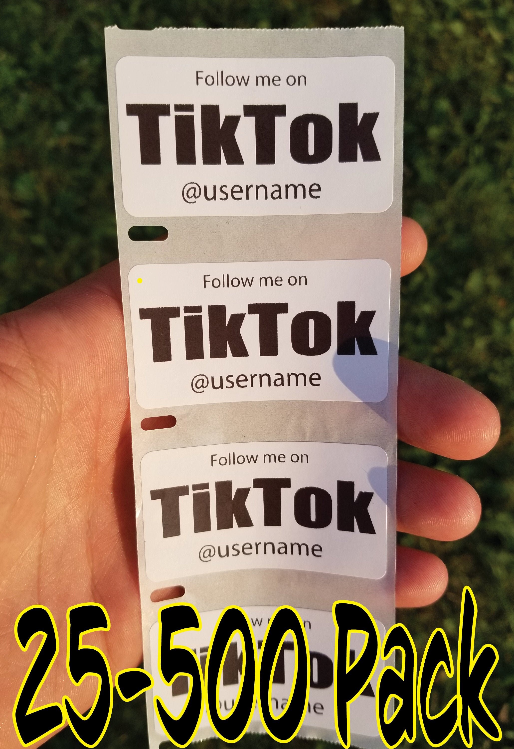 Custom TikTok User Name Stickers 25500Pack Laptop Wall Handle Etsy
