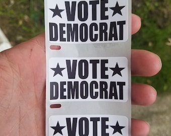 VOTE DEMOCRAT 25-500 Pack Stickers politic election vote 2020 (2 SIZES)