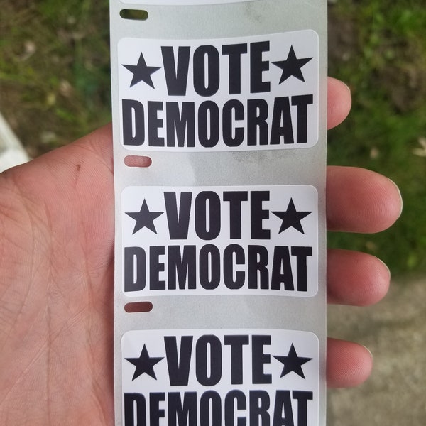 VOTE DEMOCRAT 25-500 Pack Stickers politic election vote 2020 (2 SIZES)