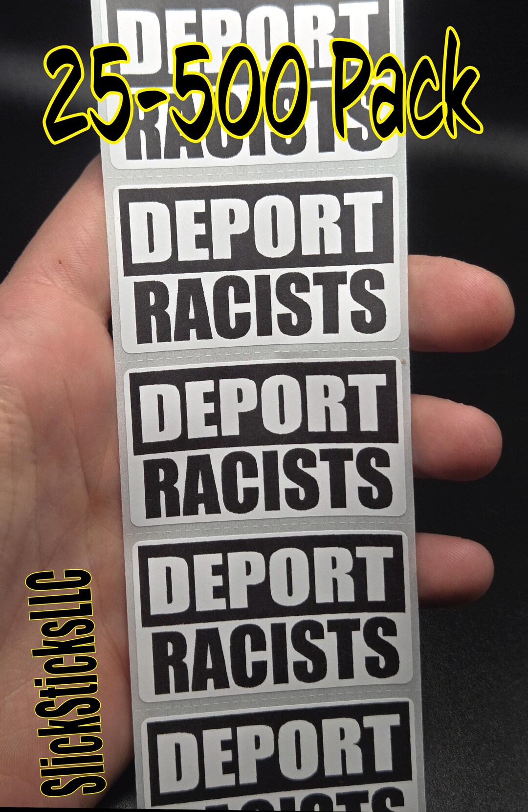 DEPORT RACISTS Stickers 25-500 Bulk Pack Decals Stop ICE Deportation - Etsy