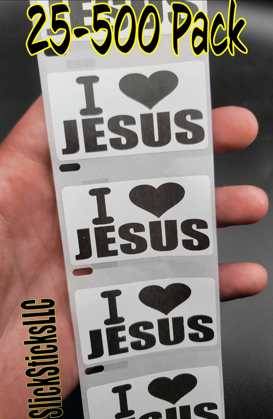 "JESUS SAVES" Stickers - 25 To 500 Pack, Decal Labels For Cars, Bibles, Windows