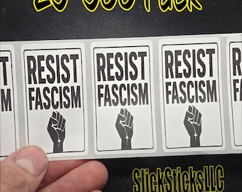 RESIST FASCISMO 25-500 lotes al por mayor de pegatinas, calcomanías, etiquetas, paquete anti Trump, hielo, sin reyes, protesta