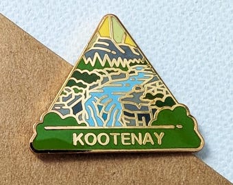 Kootenay Canadian National Park Hard Enamel Pin | National Park Lapel Pin Collection-Gift for Outdoorsy and Nature Hiking Lovers