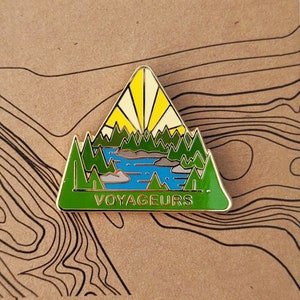 Voyageurs National Park Hard Enamel Pin | National Park Lapel Pin Collection - Accessories Gift for Outdoorsy and Nature Hiking Lovers