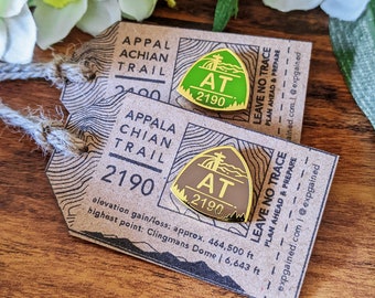 Appalachian Trail AT Enamel Pin | Hiker Backpacker Map Pin for Marking Completed Hikes-Gift for Outdoorsy and Nature Backpacking Lovers