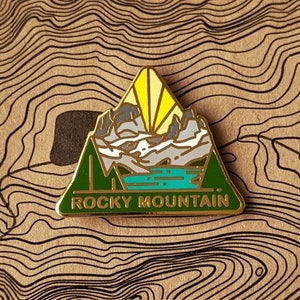 Rocky Mountain National Park Hard Enamel Pin | National Park Lapel Pin Collection - Accessories Gift for Outdoorsy and Nature Hiking Lovers