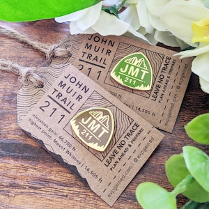 John Muir Trail JMT Enamel Pin | Hiker Backpacker Map Pin for Marking Completed Hikes-Gift for Outdoorsy and Nature Backpacking Lovers