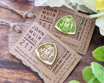 John Muir Trail JMT Enamel Pin | Hiker Backpacker Map Pin for Marking Completed Hikes-Gift for Outdoorsy and Nature Backpacking Lovers