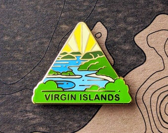 Virgin Islands National Park Hard Enamel Pin | National Park Lapel Pin Collection - Accessories Gift for Outdoorsy and Nature Hiking Lovers