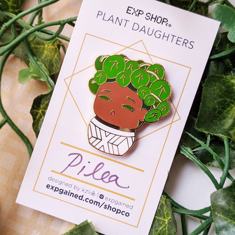 Cute Plant Girls-Gift for Plant Lovers Moms Plant Daughter Hard Enamel Pins Dads Parents