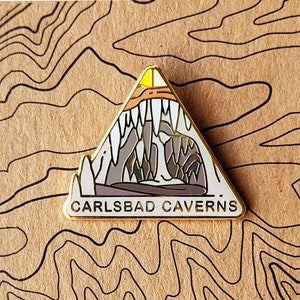 Carlsbad Caverns National Park Hard Enamel Pin | National Park Lapel Pin Collection-Accessories Gift for Outdoorsy and Nature Hiking Lovers