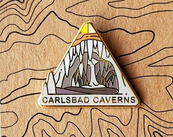 Carlsbad Caverns National Park Hard Enamel Pin | National Park Lapel Pin Collection-Accessories Gift for Outdoorsy and Nature Hiking Lovers