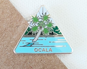 Ocala National Forest Silver Glen Springs Florida Places Hard Enamel Pin - Accessories Gift for Outdoorsy and Nature Hiking Lovers