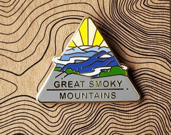 Great Smoky Mountains National Park Hard Enamel Pin | National Park Pin Collection - Accessories Gift for Outdoorsy & Nature Hiking Lovers