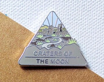 Craters of the Moon Idaho Places Hard Enamel Pin - Accessories Gift for Outdoorsy and Nature Hiking Lovers