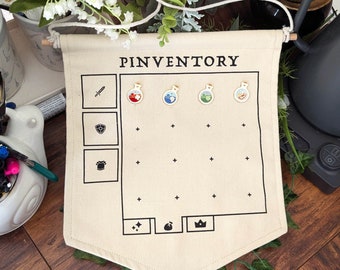 Inventory Enamel Pin Display Canvas Banner