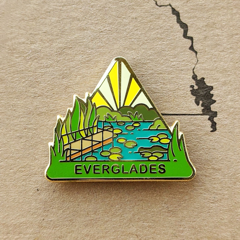 Everglades National Park Pin featuring view of Anhinga Trail