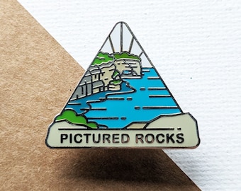 Pictured Rocks National Lakeshore Enamel Pin - Grand Portal Point - Accessories Gift for Outdoorsy and Nature Hiking Lovers