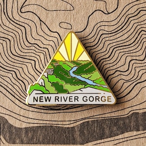 New River Gorge National Park Hard Enamel Pin | National Park Lapel Pin Collection-Accessories Gift for Outdoorsy and Nature Hiking Lovers