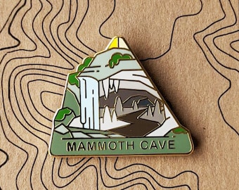 Mammoth Cave National Park Hard Enamel Pin | National Park Pin Collection - Accessories Gift for Outdoorsy & Nature Hiking Lovers