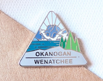 Okanogan-Wenatchee National Forest | Colchuck Lake Washington Places Enamel Pin - Accessories Gift for Outdoorsy and Nature Hiking Lovers