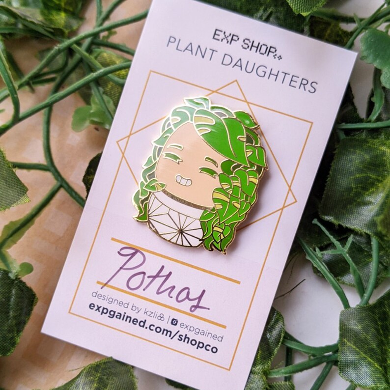 Cute Plant Girls-Gift for Plant Lovers Moms Plant Daughter Hard Enamel Pins Dads Parents
