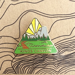 Kings Canyon National Park Hard Enamel Pin | National Park Lapel Pin Collection - Accessories Gift for Outdoorsy and Nature Hiking Lovers