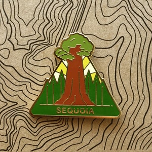 Sequoia National Park Hard Enamel Pin | National Park Lapel Pin Collection - Accessories Gift for Outdoorsy and Nature Hiking Lovers