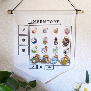 Inventory Enamel Pin Display Canvas Banner