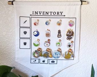 Inventory Enamel Pin Display Canvas Banner