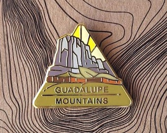 Guadalupe National Park Hard Enamel Pin | National Park Lapel Pin Collection - Accessories Gift for Outdoorsy and Nature Hiking Lovers