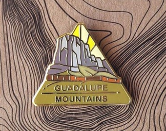 Guadalupe National Park Hard Enamel Pin | National Park Lapel Pin Collection - Accessories Gift for Outdoorsy and Nature Hiking Lovers