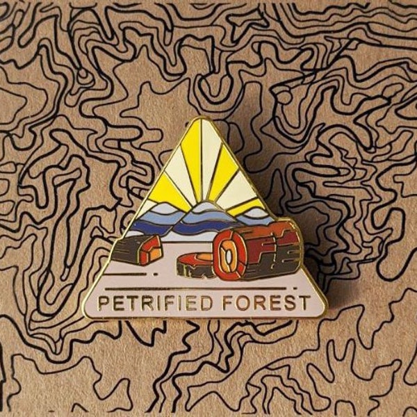 Petrified Forest National Park Hard Enamel Pin | National Park Lapel Pin Collection-Accessories Gift for Outdoorsy and Nature Hiking Lovers