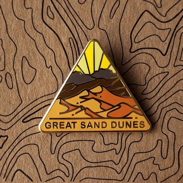 Great Sand Dunes National Park Hard Enamel Pin | National Park Lapel Pin Collection - Accessories Gift for Outdoorsy and Nature Hiking Lover