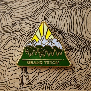 Grand Teton National Park Hard Enamel Pin | National Park Lapel Pin Collection - Accessories Gift for Outdoorsy and Nature Hiking Lovers