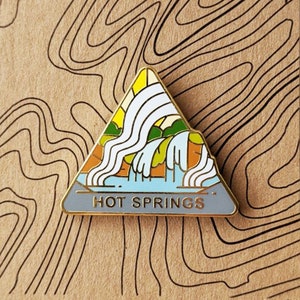 Hot Springs National Park Hard Enamel Pin | National Park Lapel Pin Collection - Accessories Gift for Outdoorsy and Nature Hiking Lovers