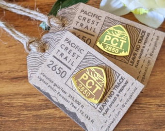 Pacific Crest Trail PCT Enamel Pin | Hiker Backpacker Map Pin for Marking Completed Hikes-Gift for Outdoorsy and Nature Backpacking Lovers